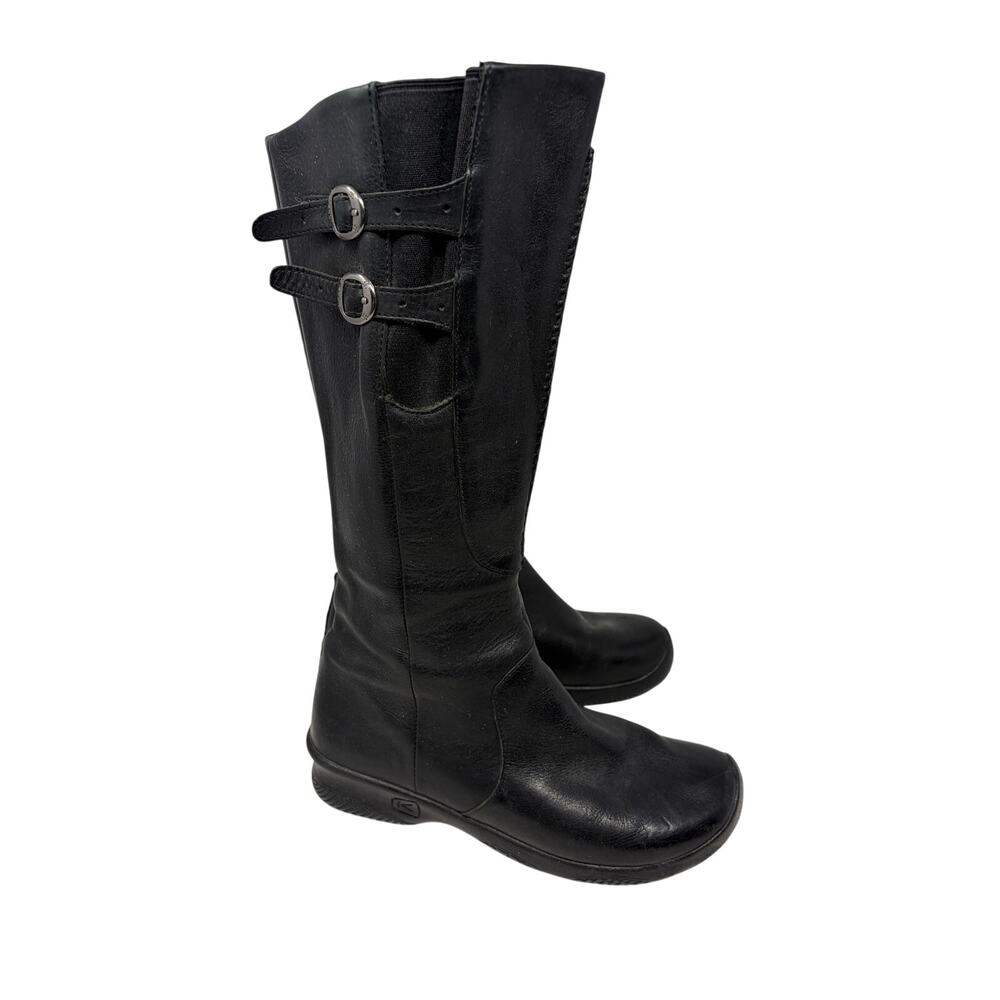 Keen women's Bern Baby Bern tall boots black leather EU 39.5 9 gorpcore